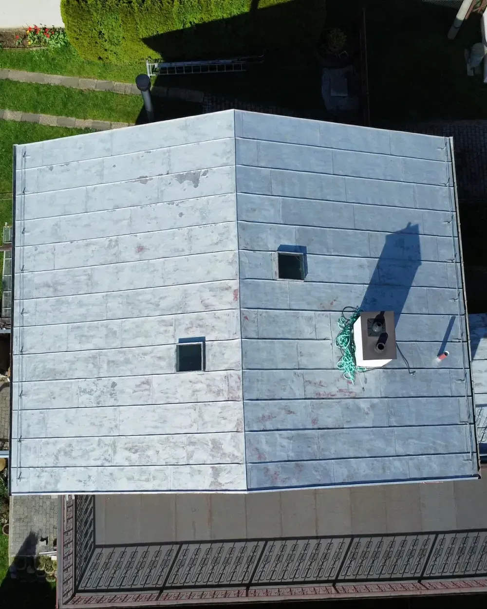 Pohled z výšky - před nátěrem